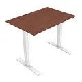 Ďalší obrázok produktu Pracovný stôl, elektricky nastaviteľná výška, čerešňa, 75x120cm, rozsah 500 mm, biely, 70 kg nosnosť, ergo