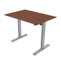 Ďalší obrázok produktu Pracovný stôl, elektricky nastaviteľná výška, čerešňa, 75x159cm, rozsah 500 mm, šedý, 70 kg nosnosť, ergo