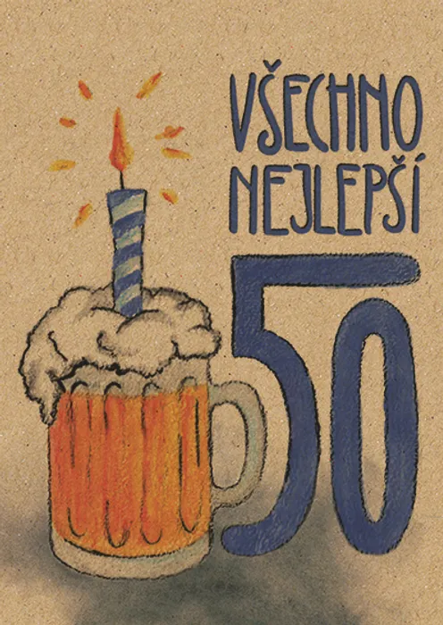 Hlavný obrázok produktu Přáníčko BeBechy - recyklovaný papír - 50 Pivo