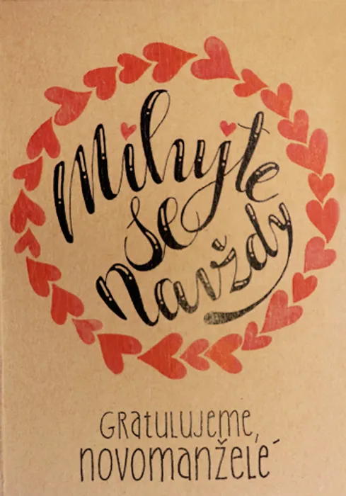 Hlavný obrázok produktu Přáníčko BeBechy – recyklovaný papír – Navždy