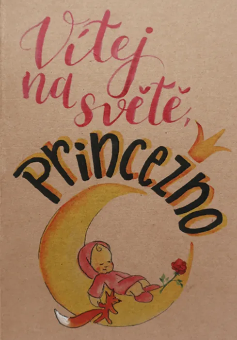 Hlavný obrázok produktu Přáníčko BeBechy – recyklovaný papír - Princezna