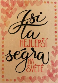 Přáníčko BeBechy – recyklovaný papír – Ségra