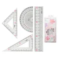 Pravítko M&G 15 cm Sakura, súprava 4 ks