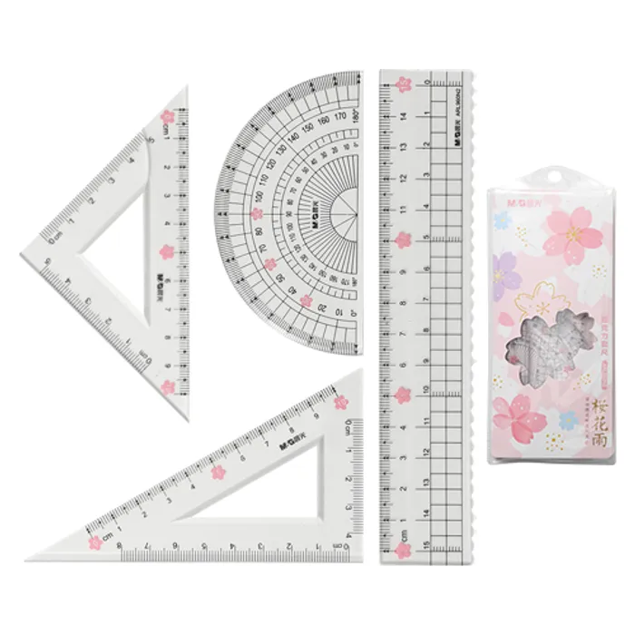 Hlavný obrázok produktu Pravítko M & G 15 cm Sakura, sada 4 ks