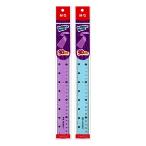 Pravítko M&G 30 cm, flexibilné a odolné (modré, ružové)