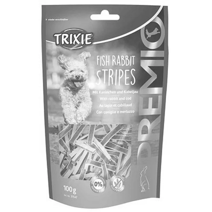 Hlavný obrázok produktu Premio FISH RABBIT STRIPES kousky s rybou a králíkem 100 g
