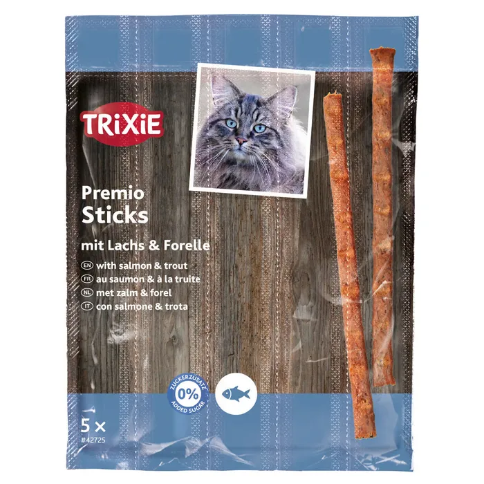 Hlavný obrázok produktu PREMIO Quintett tyčinky losos/pstruh 5 x 5 g