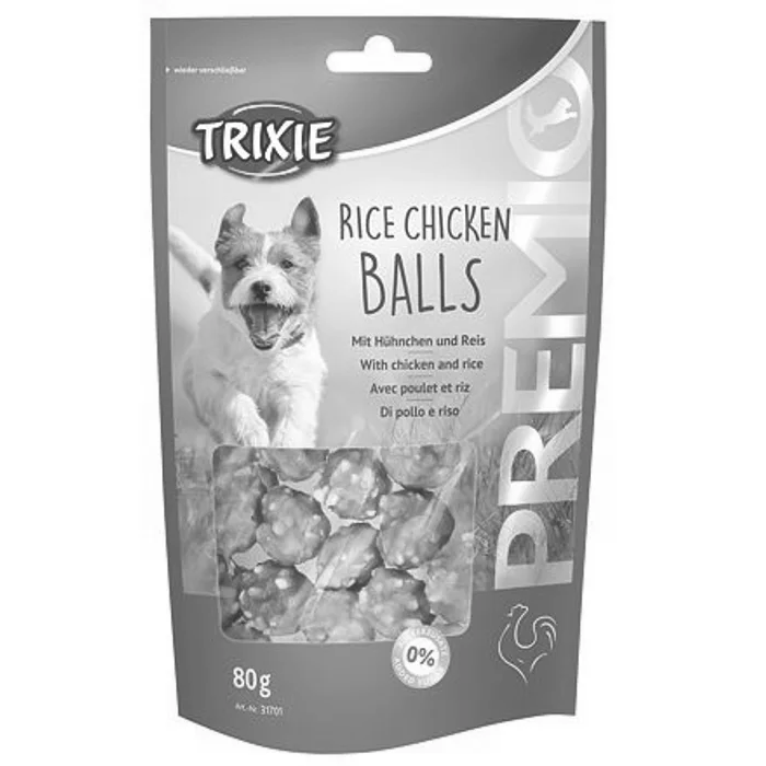 Hlavný obrázok produktu PREMIO Rice Chicken Balls, kuličky s kuřecím a rýží, 80g