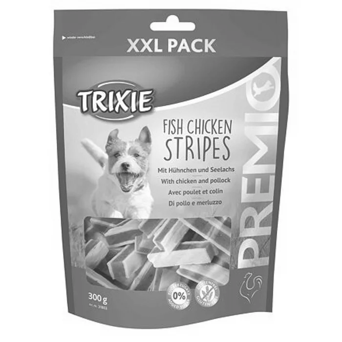 Hlavný obrázok produktu Premio STRIPES Ligh pásky kuře-losos XXL 300 g