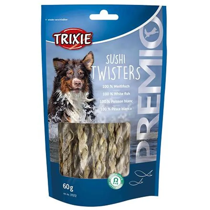 Hlavný obrázok produktu Premio SUSHI TWISTERS Light - 100% rybí copánky 60g
