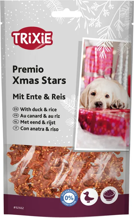 Hlavný obrázok produktu PREMIO Xmas Stars, vánoční pamlsek kachna s rýží, 100 g