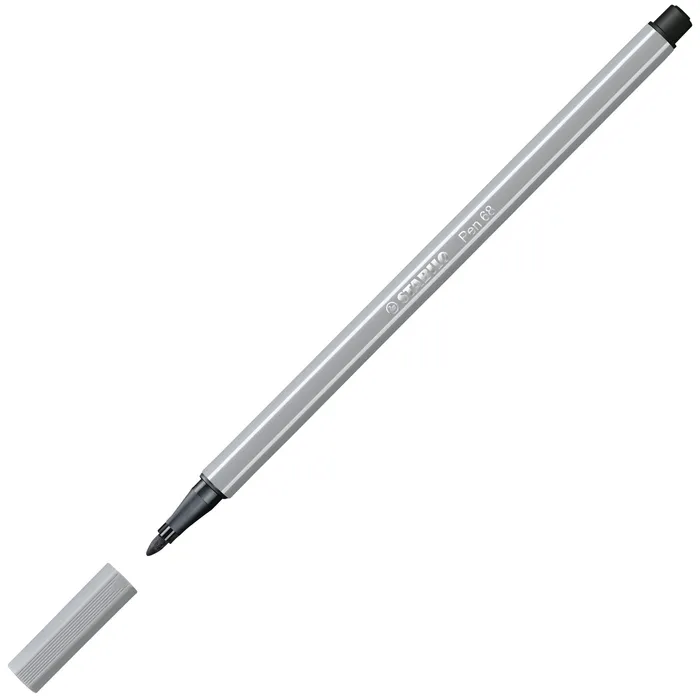 Hlavný obrázok produktu Prémiový vláknový fix - STABILO Pen 68 - 1 ks - stříbrošedá