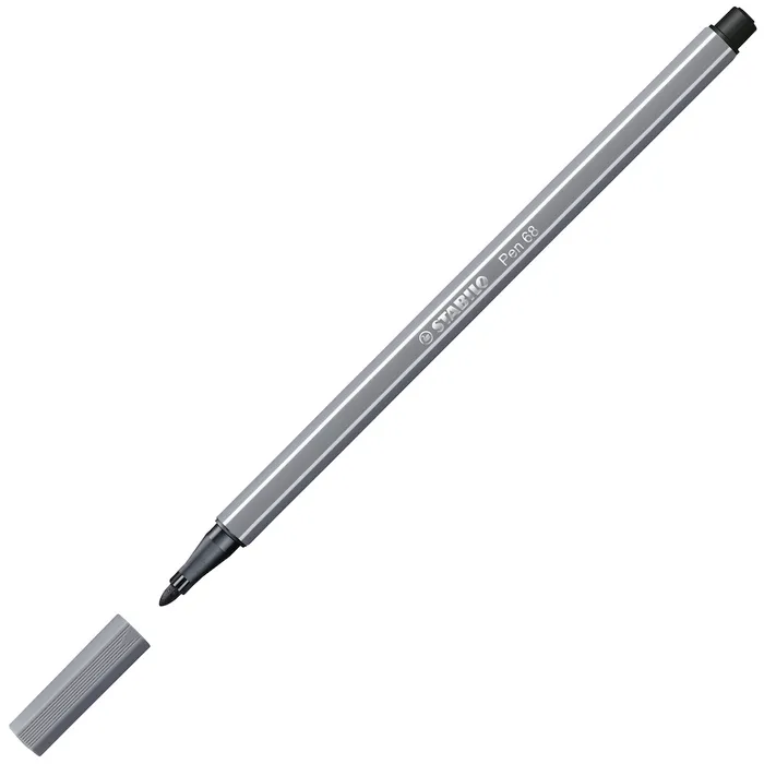 Hlavný obrázok produktu Prémiový vláknový fix - STABILO Pen 68 - 1 ks - tmavá šedá