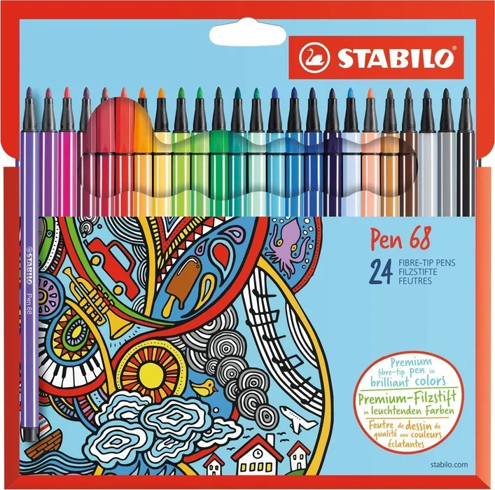 Hlavný obrázok produktu Prémiový vláknový fix - STABILO Pen 68 - 24 ks sada
