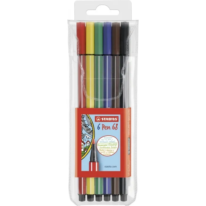 Hlavný obrázok produktu Prémiový vláknový fix - STABILO Pen 68 - 6 ks sada