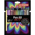 Prémiová vláknová fixka - STABILO Pen 68 - ARTY - 18 ks sada