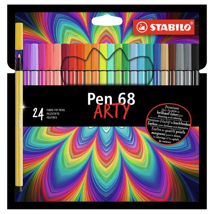 Hlavný obrázok produktu Prémiový vláknový fix - STABILO Pen 68 - ARTY - 24 ks sada