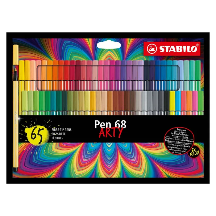 Hlavný obrázok produktu Prémiový vláknový fix - STABILO Pen 68 - ARTY - 65 ks sada
