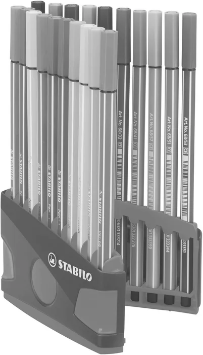 Hlavný obrázok produktu Prémiový vláknový fix - STABILO Pen 68 - Colorparade - 20 ks deskset antracit/růžová