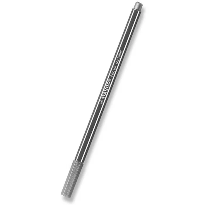 Hlavný obrázok produktu Prémiový vláknový metalický fix - STABILO Pen 68 metallic - 1 ks - stříbrná