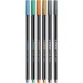 Prémiová vláknová metalická fixka STABILO Pen 68 metallic - 6 ks sada v plechu