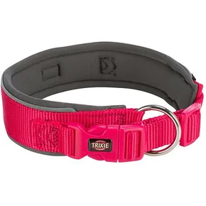 PREMIUM obojok extra široký, fuchsia/grafit L-XL: 53-62 cm/50 mm