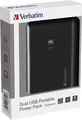 Prenosná batéria s dvoma USB portami, 10 000 mAh, VERBATIM