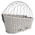 Ďalší obrázok produktu Prepravný prútený kôš na zadný nosič kolesa - šedý 35x49x55 cm (max. 8kg)