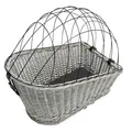 Ďalší obrázok produktu Prepravný prútený kôš na zadný nosič kolesa - šedý 35x49x55 cm (max. 8kg)