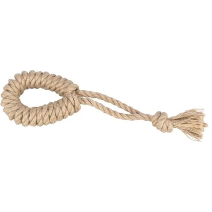 Hlavný obrázok produktu Přetahovací lano s kruhem, 32 cm, konopí/bavlna