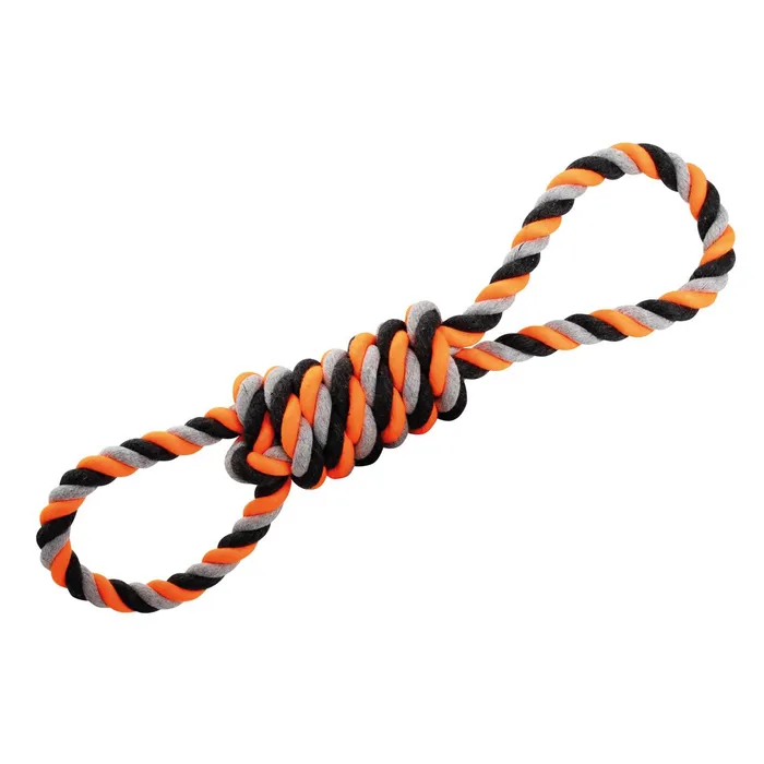 Hlavný obrázok produktu Přetahovadlo HipHop bavlněná osmice, šedá, tm.šedá, oranžová 30cm, 130g