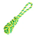 Ďalší obrázok produktu Preťahovadlo lopta s uzlom HipHop bavlnené 23 cm / 90 g limetková, zelená