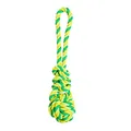 Ďalší obrázok produktu Preťahovadlo lopta s uzlom HipHop bavlnené 23 cm / 90 g limetková, zelená