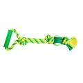 Ďalší obrázok produktu Preťahovadlo s rukoväťou HipHop 3 uzly, tenisák 45 cm / 310 g limetová, zelená