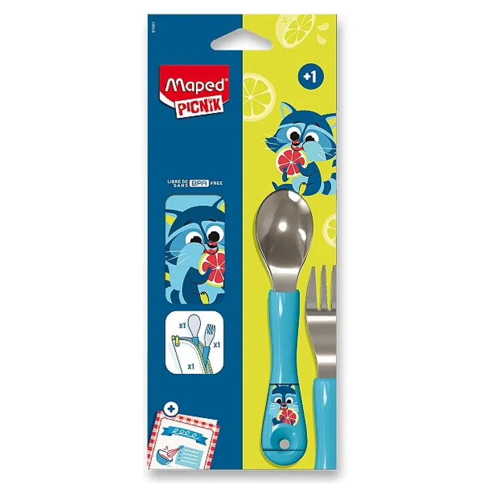 Hlavný obrázok produktu Příbor Maped Miniz Raccoon 2 ks