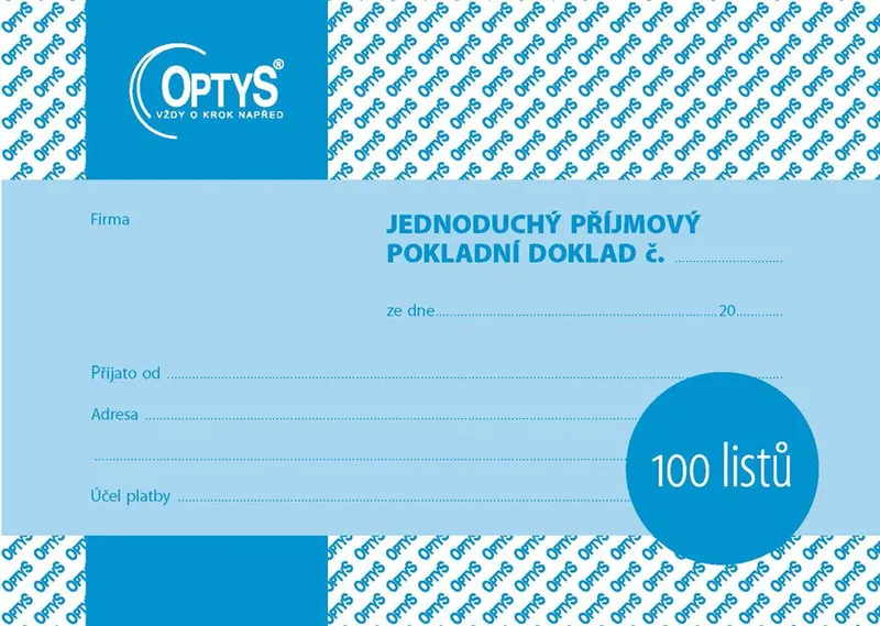 Hlavný obrázok produktu Příjmový doklad A6, jednoduchý, 100 listů 1067