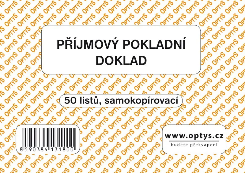 Hlavný obrázok produktu Příjmový doklad A6, jednoduchý, samopropisovací, 50 listů 1318