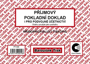 Prijímací pokladničný doklad pre podvojné účtovníctvo s tlačou PT030