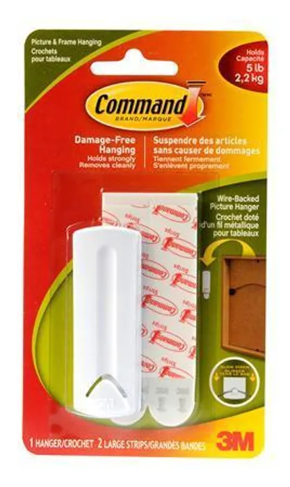 Hlavný obrázok produktu Přilepovací háček k zavěšení rámu "Command", oválný, plast, 3M SCOTCH