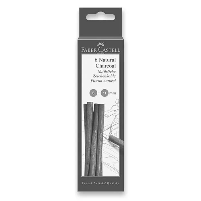 Hlavný obrázok produktu Přírodní uhel Faber-Castell Pitt Monochrome - 6-11 mm, 6 kusů