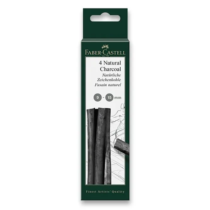 Hlavný obrázok produktu Přírodní uhel Faber-Castell Pitt Monochrome - 9-15 mm, 4 kusy