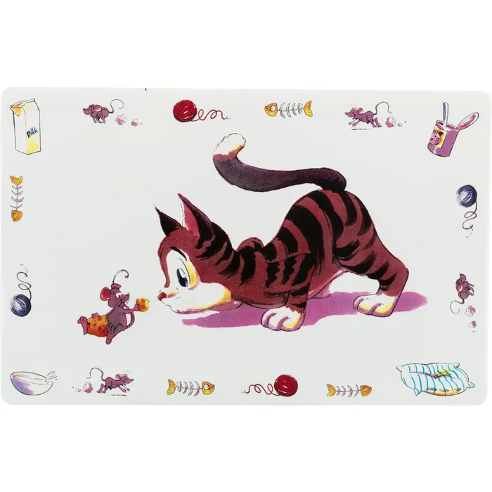 Hlavný obrázok produktu Prostírání bílé s kočkou a myší 44x28 cm