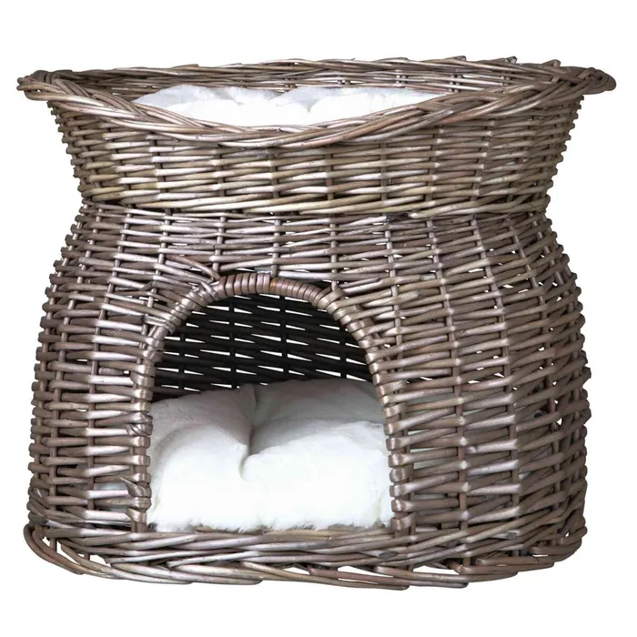 Hlavný obrázok produktu Proutěná bouda s odpočívadlem šedá 54x43x37cm TRIXIE