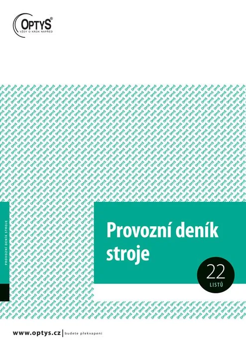 Hlavný obrázok produktu Provozní deník stroje A4 1234