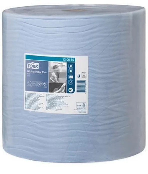 Hlavný obrázok produktu Průmyslová papírová utěrka Tork 130050 Plus Advanced 420 velká šířky 37cm modrá [1 ks]