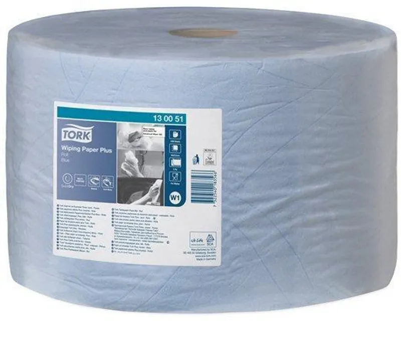 Hlavný obrázok produktu Průmyslová papírová utěrka Tork 130051 Plus Advanced 420 velká role modrá [1 ks]