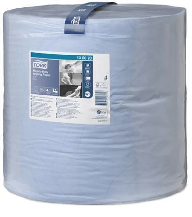 Hlavný obrázok produktu Průmyslová papírová utěrka Tork 130070 Heavy-Duty Advanced 430 velká role modrá [1 ks]
