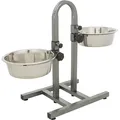 Ďalší obrázok produktu Psí bar - nastaviteľná výška misiek, 2x miska 2,8 l/24cm