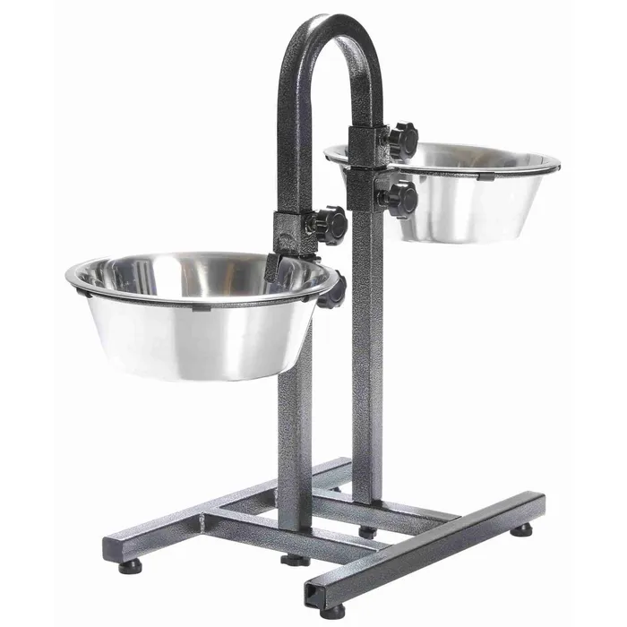Hlavný obrázok produktu Psí bar - nastavitelná výška misek, 2x miska 2,8l/24cm