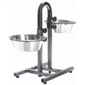 Ďalší obrázok produktu Psí bar - nastaviteľná výška misiek, 2x miska 2,8 l/24cm